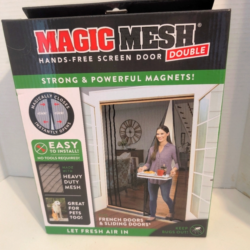 Magic Mesh Hands-Free Screen Door For French Doors‎